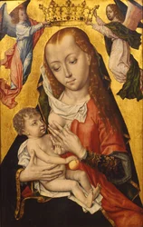 Coronación de María y el Niño por dos ángeles